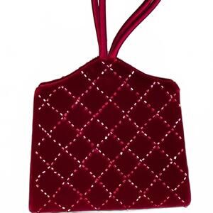 Beaded Ruby Velvet Evening Bag